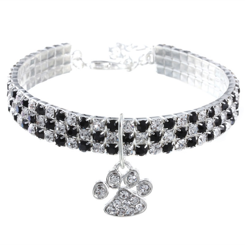 Crystal Diamante Bling Dog Cat Puppy Collar Small Pet Rhinestone Safety Band - Image 10