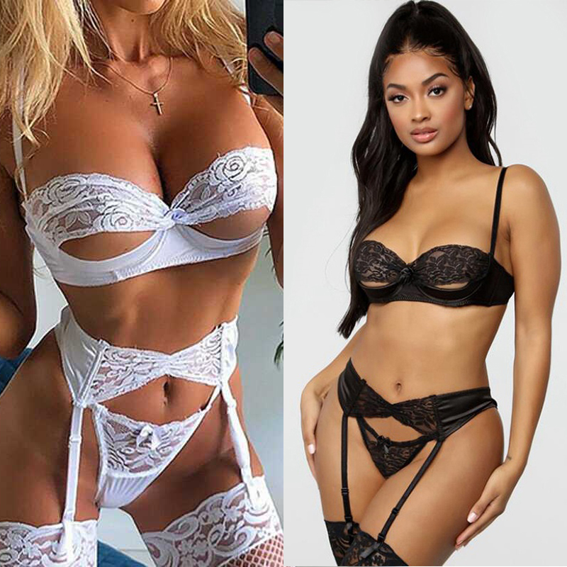 Sexy Lingerie Underwear Sleepwear Women G-string Bra Lace Babydoll Nightwear Lady Sexy Lace Bikini Cover up Beachwear - Image 10