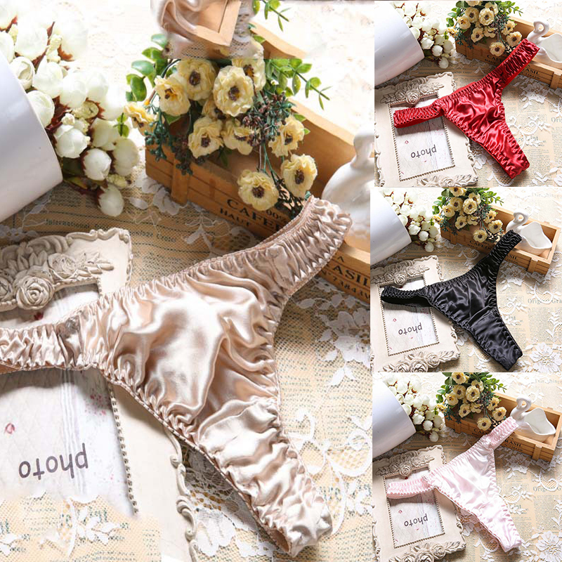 Summer Women's Underwear Sexy Mulberry Silk T-Back Sexy Breathable Comfortable Silk T-Shaped Panties - Image 8