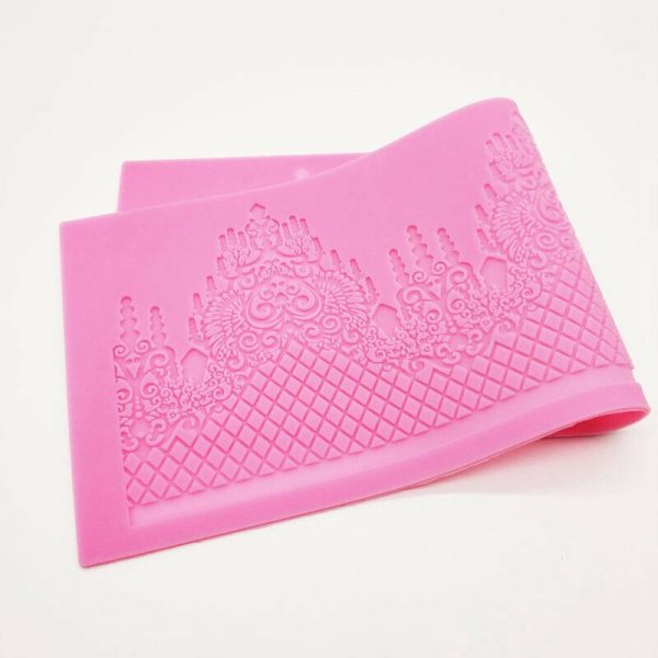 Crown Silicone Fondant Lace Mould Embosser Mat Cake Mold Sugarcraft Decorating - Image 8