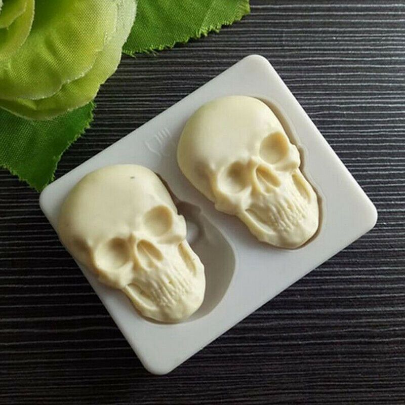 3D Skeleton Skull Head Silicone Mold DIYCandy Cake Decoration Mold Baking Tool - 图片 7