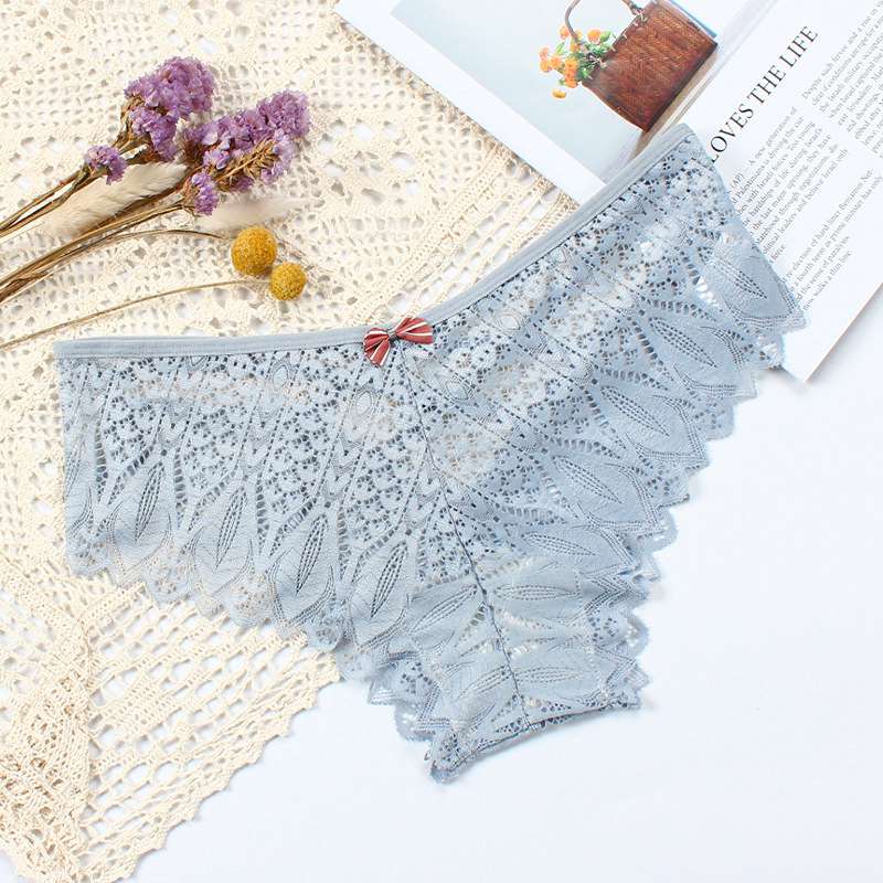 New Panties Women Lace Underwear Sexy Low-Waist Briefs Hollow Out G String Underpant Solid Comfortable Female Lingerie - 图片 10