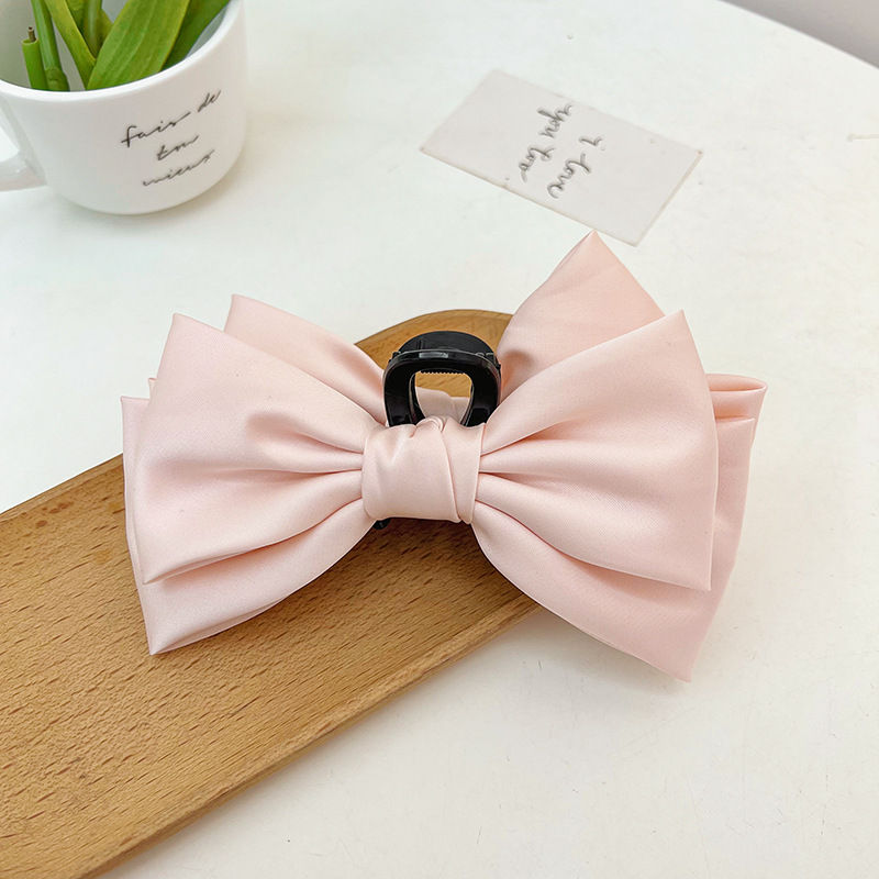 Solid Color Double-Sided Big Bow Hair Claw Headdress Shark Clip Barrettes Fashion Women - Image 15
