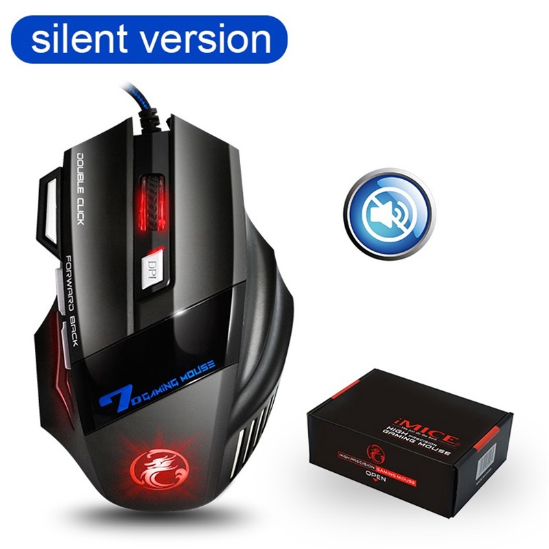 Ergonomic Wired Gaming Mouse LED 5500 DPI USB Computer Mouse Gamer RGB Mice X7 Silent Mause With Backlight Cable For PC Laptop - Image 4