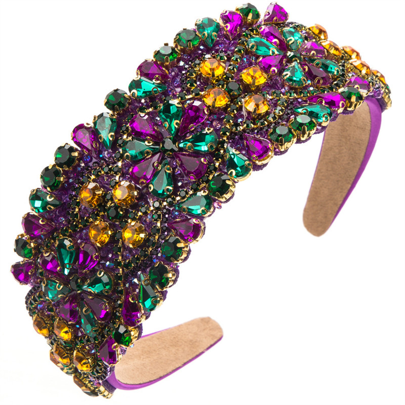 Fashion Baroque Sparkling Full Rhinestone Beautiful Headband Hair Accessories Hair Ornaments - 图片 15