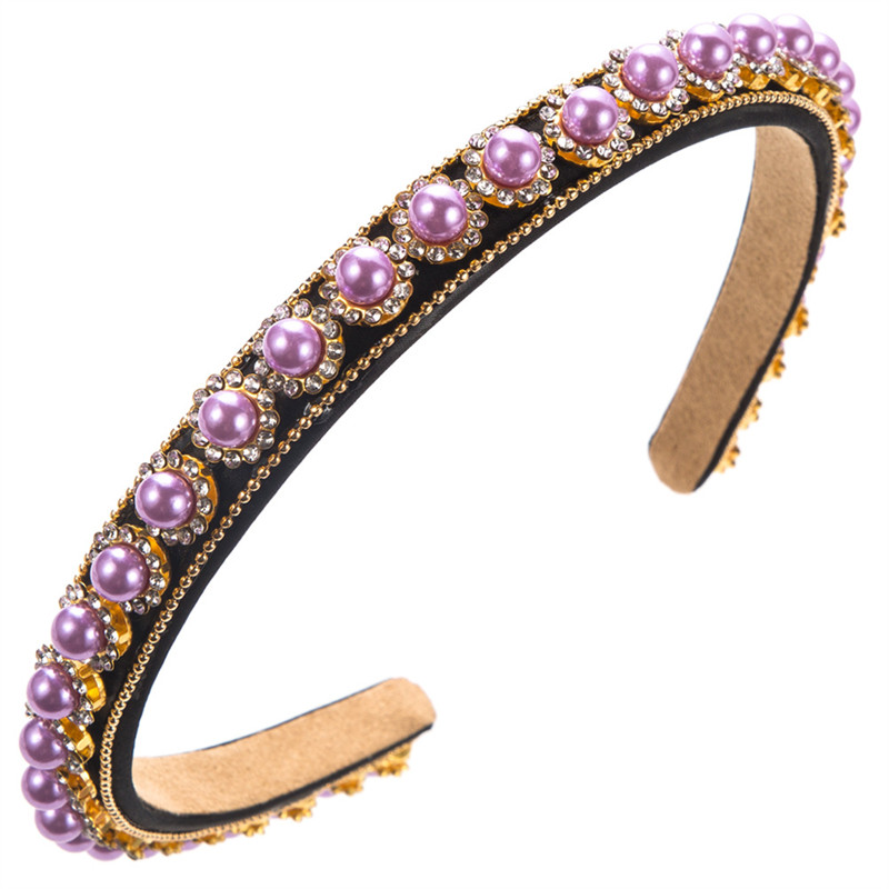 Fashion Thin Edges Baroque Pearl Headband Female Elegance Retro High Sense Dinner Party Hair Accessories - 图片 8
