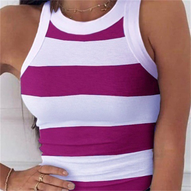 Cross-Border Digital Women's Printed Wear round Neck I-Shaped Vest Sexy Summer XINGX Printed Vest Top for Women - 图片 15