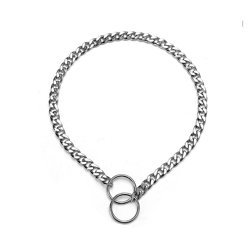 Stainless Steel Dog Choke Collar Metal Chain Slip Pet Training Walking Choker UK - 图片 7