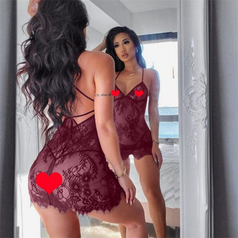 Women Sexy Lingerie Lace Erotic Underwear Set Nightwear Sleepwear Gift - Image 8