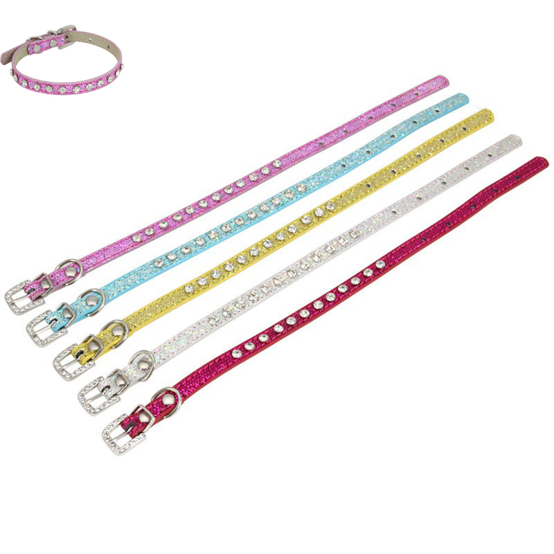 Hot Sale Super Shining Diamond Rhinestone Cat Collar Puppy Baby Dog Cat Collar Leather Strap Kitten Accessories Puppy Collar - Image 15