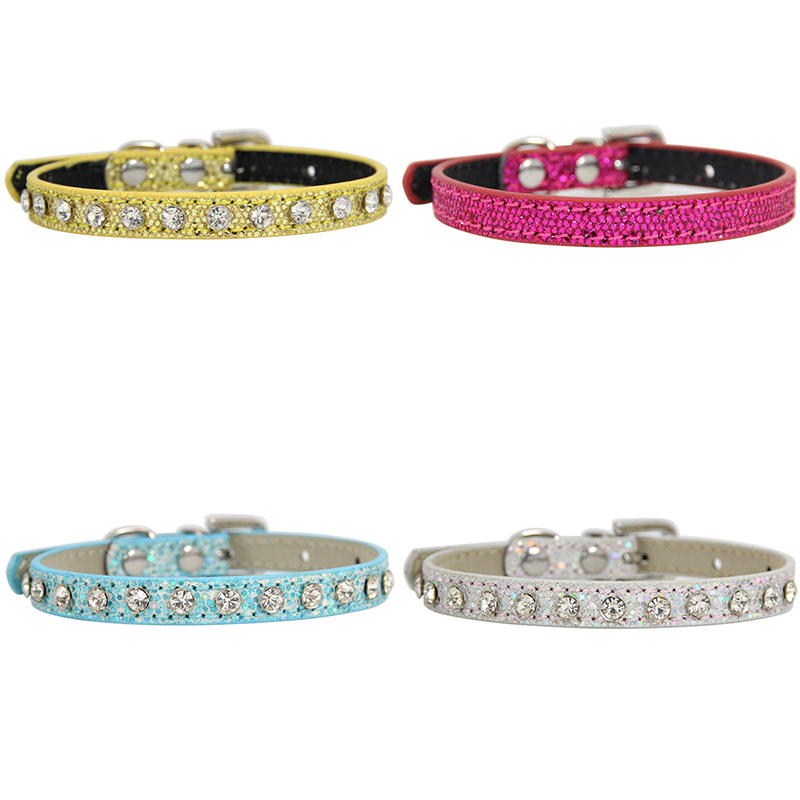 Hot Sale Super Shining Diamond Rhinestone Cat Collar Puppy Baby Dog Cat Collar Leather Strap Kitten Accessories Puppy Collar - Image 16