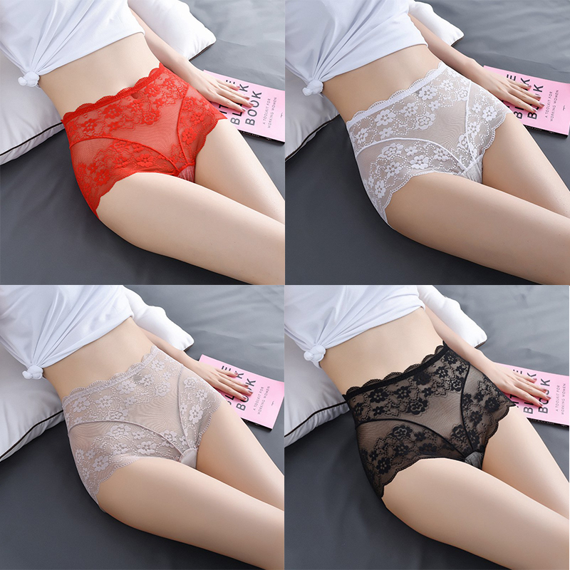 Women's Underwear Lace Sexy Thin Breathable and Transparent Japanese High Waist Large Size Hip Lifting Belly Contracting 917 - Image 16