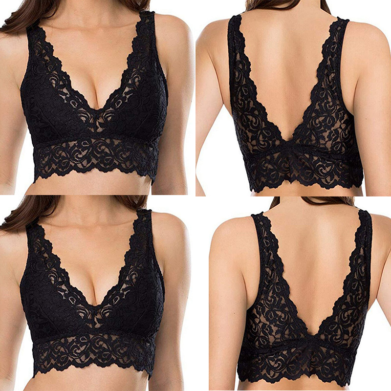Foreign Trade Amazon Hot Sexy Lingerie European and American Style Sexy Lace Bra Temptation See-through Vest B3008 - 图片 5