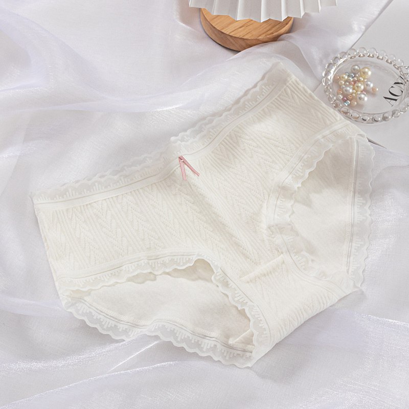 Large Size Underwear Lady Sexy Japanese Graphene Crotch Cloth Breathable Mid Waist Hip Lift Body Shaping Girls' Briefs Women - 图片 48
