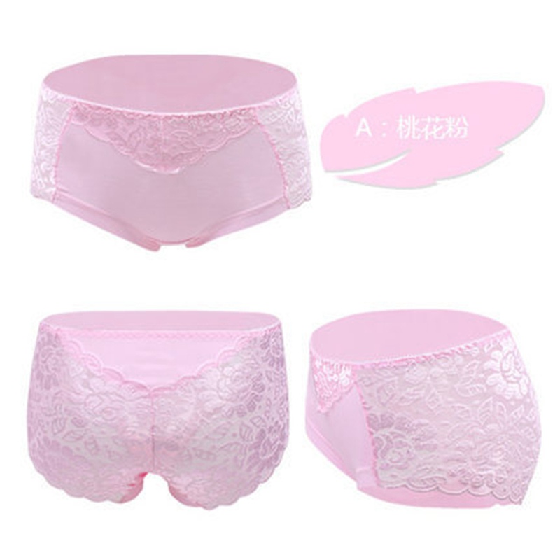 Women's Cotton Underwear Panties Sexy Lace Mid-Waist Hollow Female Briefs Hip Lift Underpants For Lady Plus Size Lingerie - 图片 17