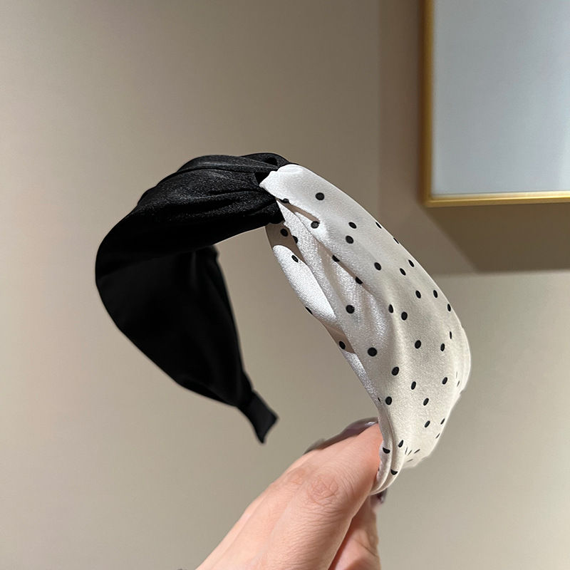 Headband Retro Satin Rhinestone Knotted Hairband Bow Barrettes Fashion Women Hair Accessory - 图片 22