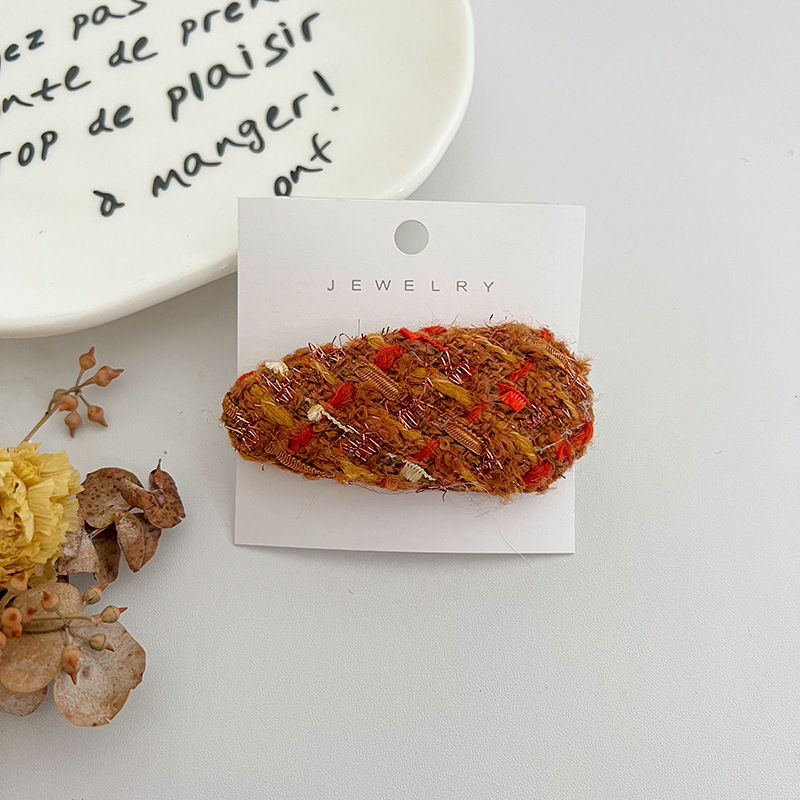 Woolen Barrettes Bb Clip Side Hairpin Solid Color Headdress Bang Clip Hair Accessories - Image 16