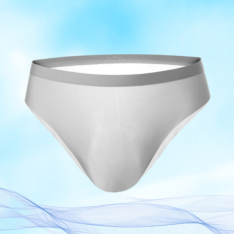 Stable Supply Seamless Men Ice Silk Briefs Men's Ultra-Thin One-Piece 3D Convex Film Shorts Sexy Live Broadcast Summer - 图片 8