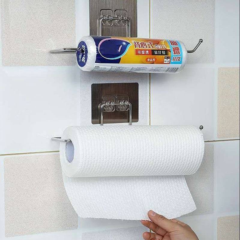 Kitchen Toilet Paper Holder Tissue Holder Hanging Bathroom Toilet Paper Holder Roll Paper Holder Towel Rack Stand Storage Rack - Image 10