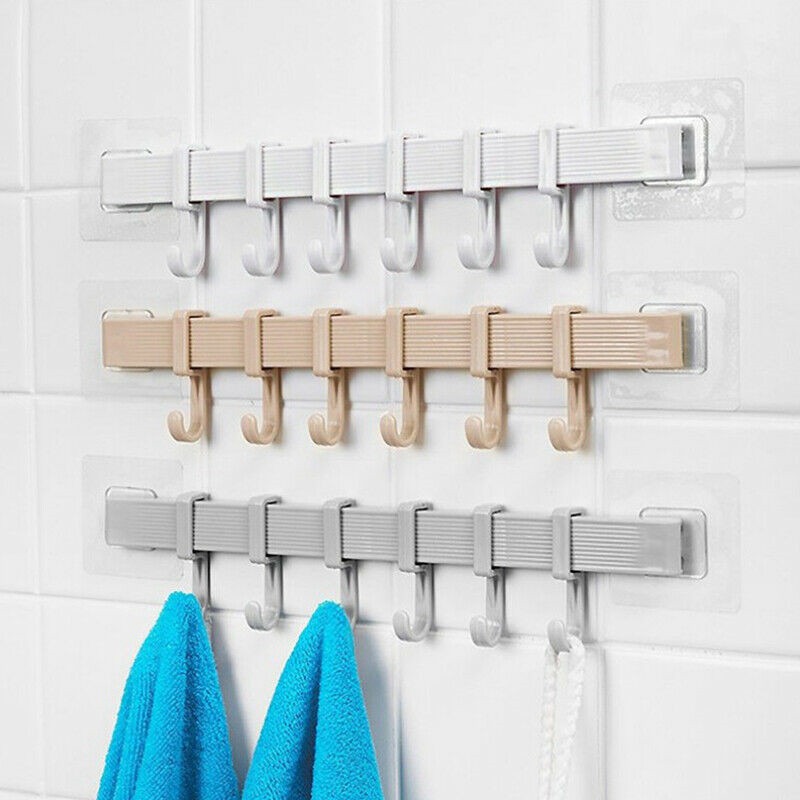 Multifunction Kitchen Storage Hook Holder 6 Hooks Wall Door Holder Hanger Rack For Spoon Scoop Bathroom Kitchen Organizer - Image 14