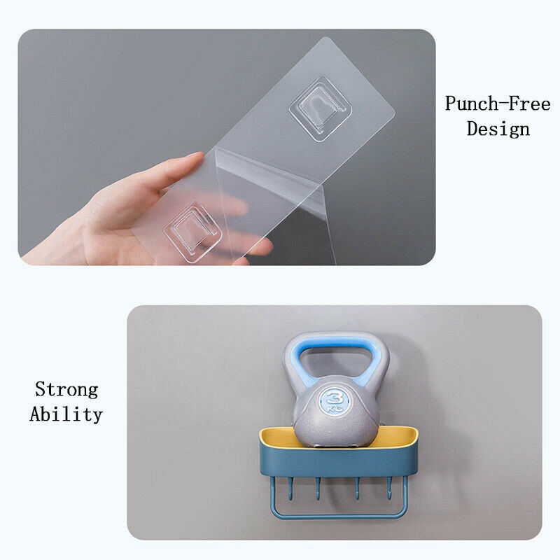 Bathroom Corner Shower Suction Shelf Tidy Wall Storage Basket Caddy Rack YE - 图片 16