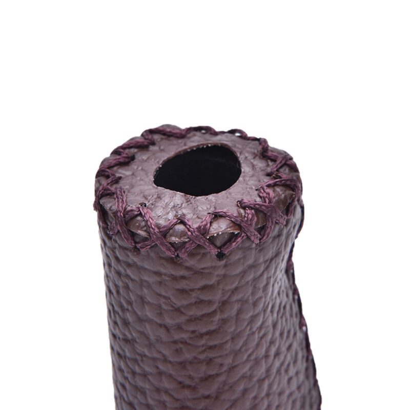 Vintage Artificial Leather Cycling Road Mountain Bike Handlebar Grip End - Image 7