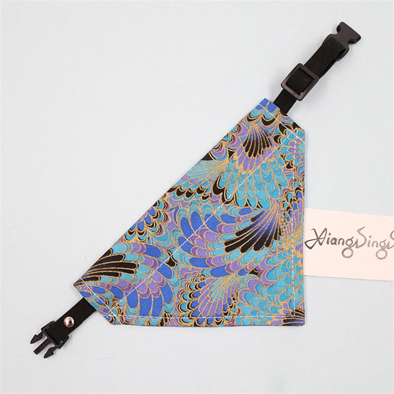 Handmade Dog Bandana Slide on Collar Neckerchief Scarf Present Pet scarf - Image 23