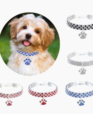 Crystal Diamante Bling Dog Cat Puppy Collar Small Pet Rhinestone Safety Band