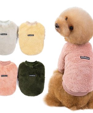 Autumn and Winter Dog Clothes Pet Clothes Super Elastic Fluffy Jacket Fashion