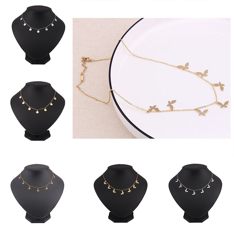Round Tassel star gold Necklace Women Choker Necklaces Pendants jewelry gift - Image 23