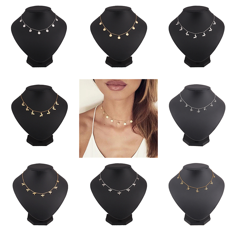Round Tassel star gold Necklace Women Choker Necklaces Pendants jewelry gift - Image 27