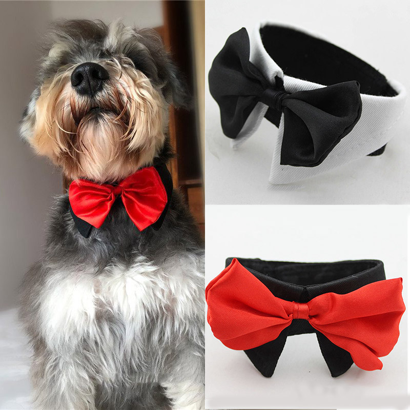 Dog Cat Pet Bow Tie Bowknot Neck Accessory Puppy Dickie Necktie Necklace Collar - Image 10