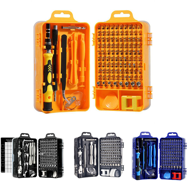 115-in-1 Affordable Wholesale Watch Mobile Phone Disassembly Repair Tool Chrome Vanadium Steel 115-in-One Screwdriver Set - Image 9
