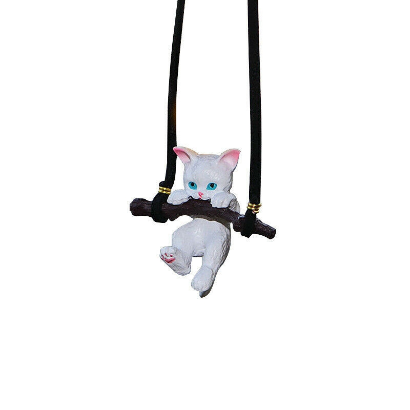 Car Pendant Creative Cute Branch Cat Rearview Mirror Pendant Car Interior Decor - Image 8