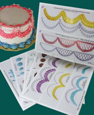 23pcs/set Cake Icing Piping DIY Practice Drawing Board Template Paper Decor