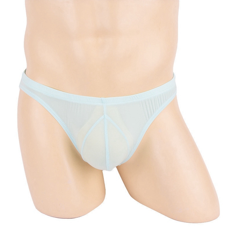 Sexy Men Ice Silk Briefs Lingerie Underwear Bulge Pouch Bikini Panties - 图片 30
