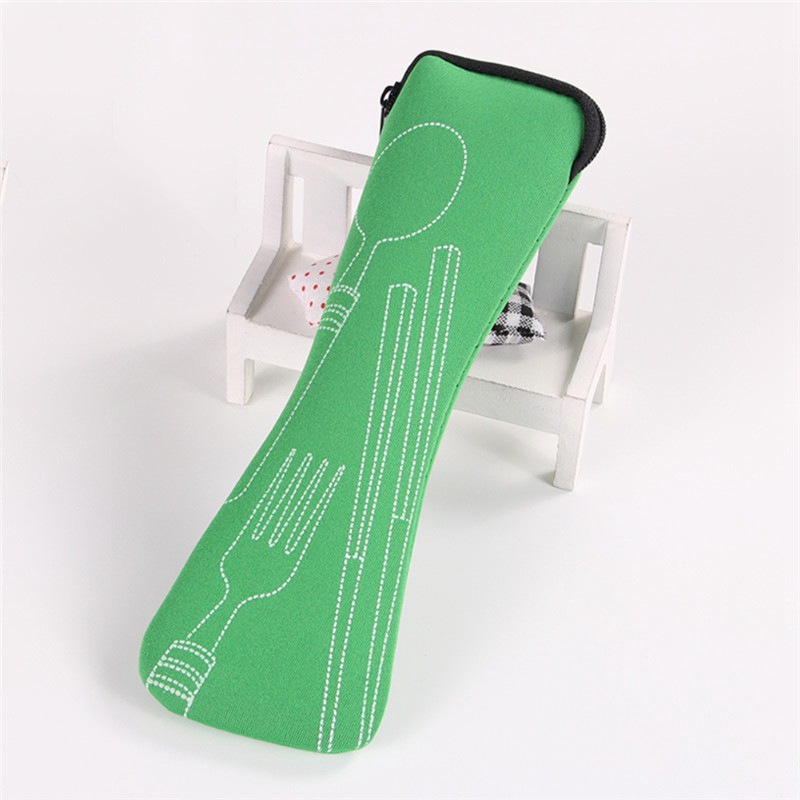 Portable Tableware Bag Cutlery Bag Dinner Set Travel Packaging Storage Box Dinnerware Picnic Fork Spoon Bag Without Dinnerware - 图片 5