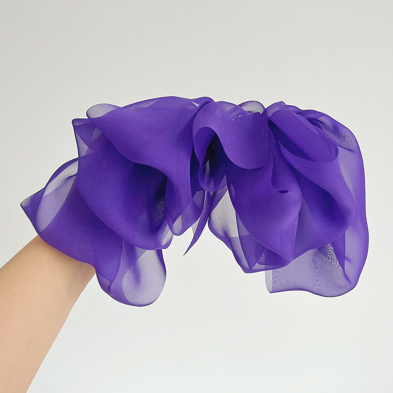 Multi-Layer Tulle Chiffon Large Bow Barrettes Ultra-Thin Pleated Spring Clip Hair Accessories - 图片 16