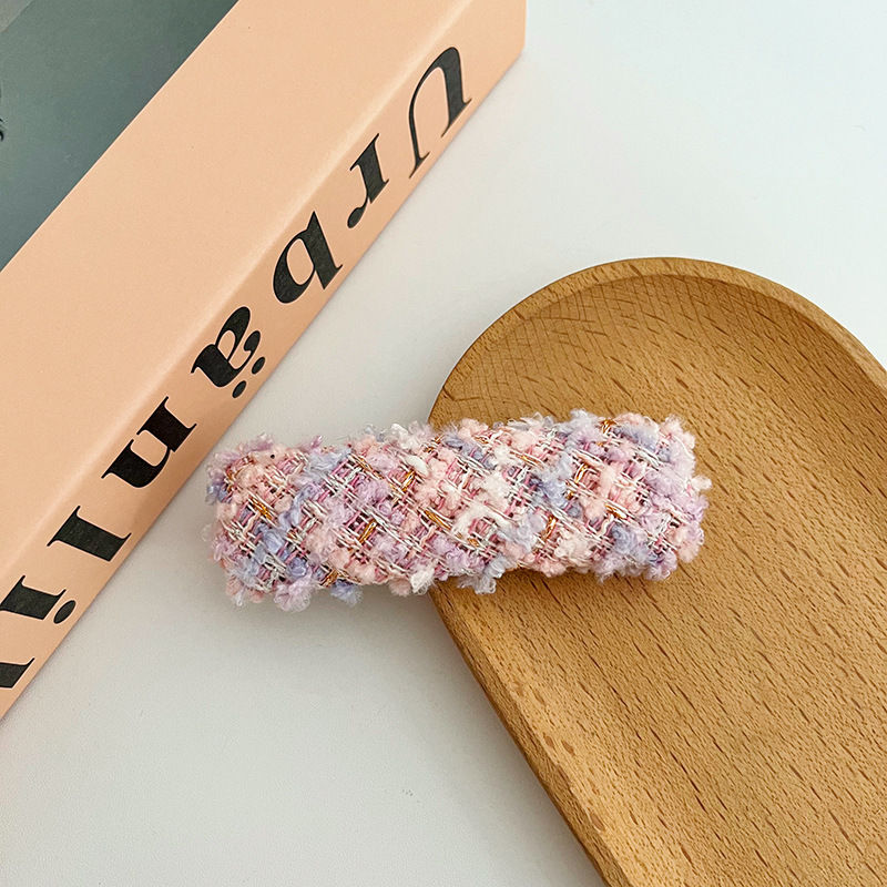 Pink Sweet Girl Barrettes Woolen Side Clip Bang Clip Bb Clip Hairpin Hair Accessory Fashion - 图片 17