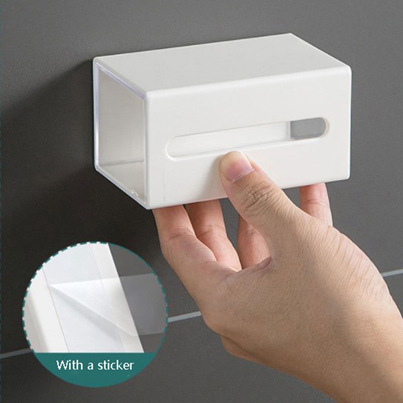 Wall Mounted Storage Box Bathroom Cosmetic Cotton Swabs Jewelry Storage Box ~~ - 图片 9