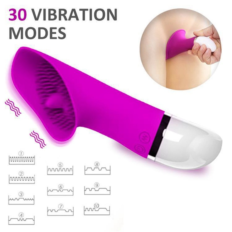 Vibrator Clitoris Tongue Clitoral Stimulation Dildo 30 Mode Silicone Sex Toy - 图片 10