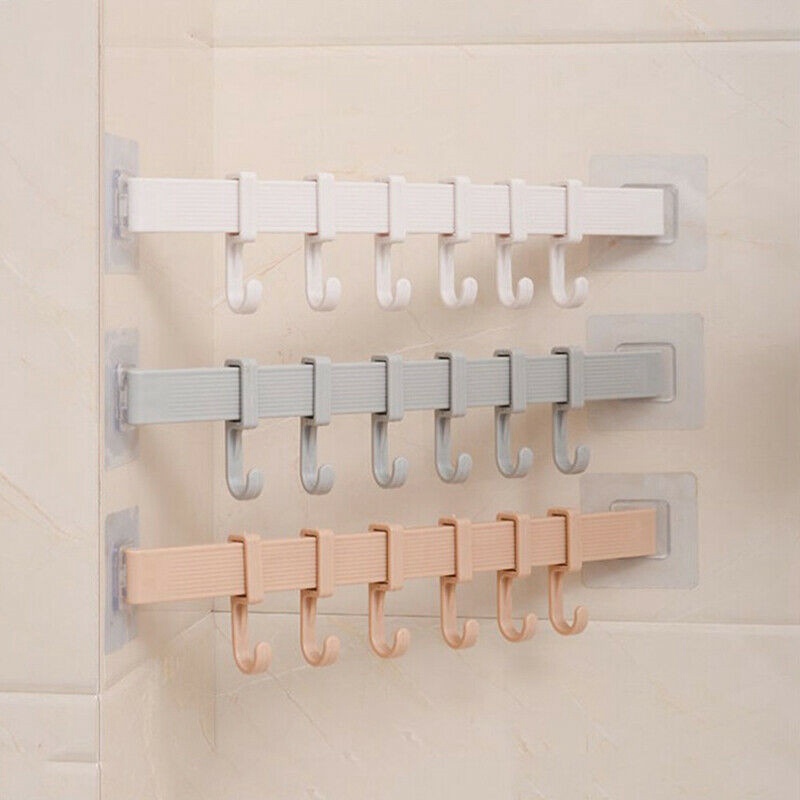 Multifunction Kitchen Storage Hook Holder 6 Hooks Wall Door Holder Hanger Rack For Spoon Scoop Bathroom Kitchen Organizer - Image 15