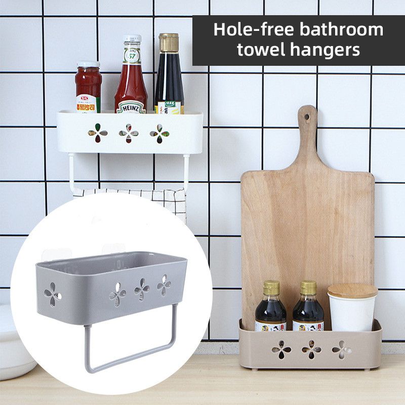 Shower Suction Shelf Tidy Wall Storage Basket Kitchen Caddy Rack Bathroom Corner - 图片 12