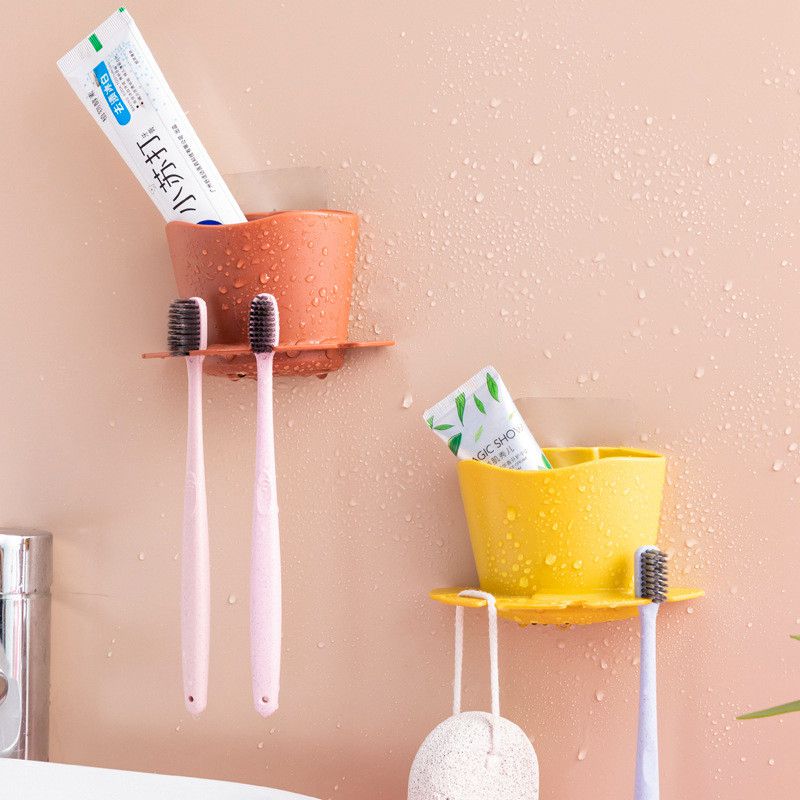 Bathroom Toothbrush Toothpaste Wall Mounted Holder Suction Cup Self-adhesive - Image 10