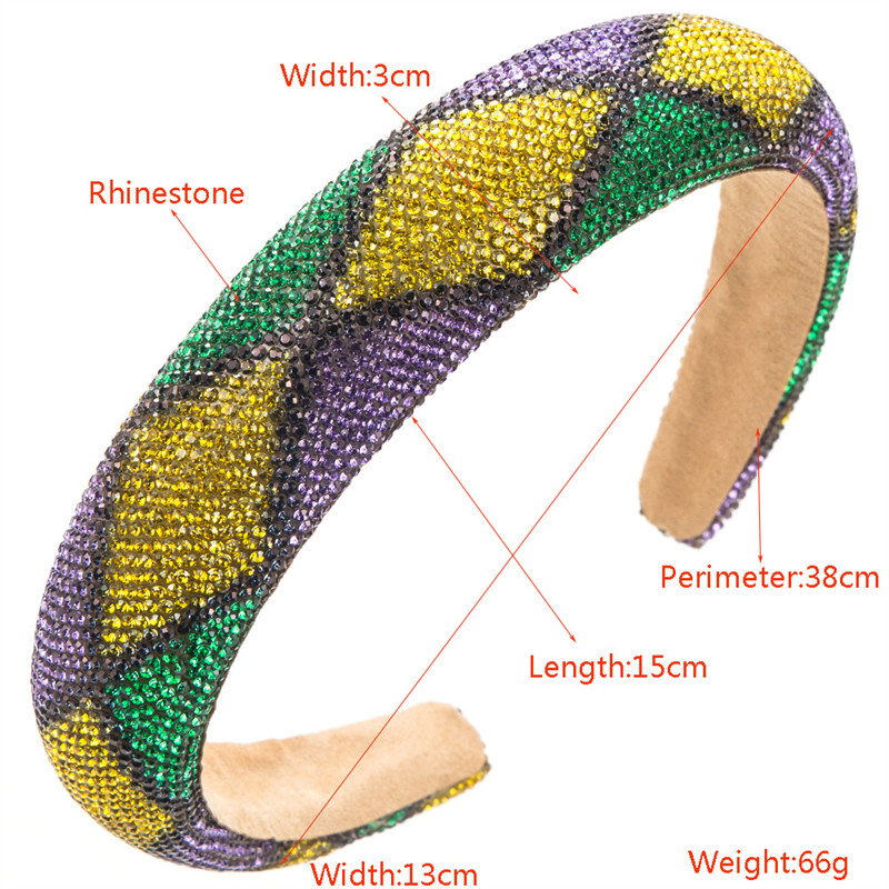 Fashion Baroque Sparkling Full Rhinestone Beautiful Headband Hair Accessories Hair Ornaments - 图片 3