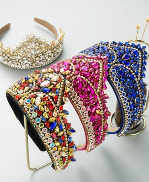 Crown Shape Headband Heavy Craft Baroque Wide-Brim Hair Accessories Hair Ornaments