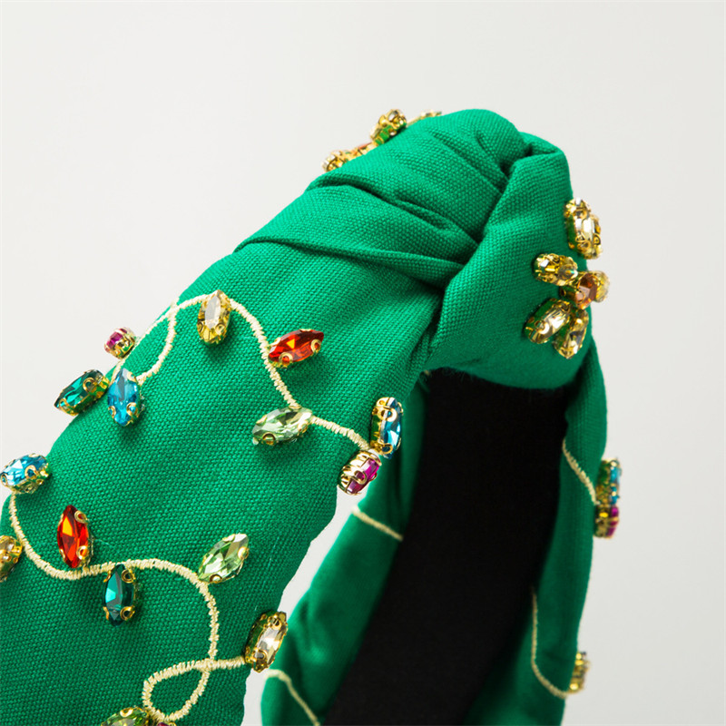 Fashion Baroque Headband Female Glass Charms Gemstones Sequins Hair Accessory - 图片 15