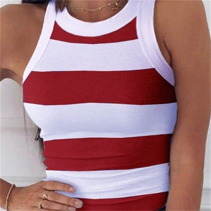 Cross-Border Digital Women's Printed Wear round Neck I-Shaped Vest Sexy Summer XINGX Printed Vest Top for Women - 图片 16