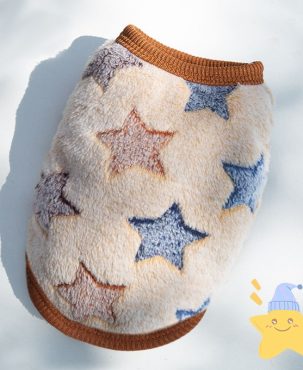 Small Dog Clothes Pet Chihuahua Winter Warm Fleece Vest Cartoon Puppy Cat Coat