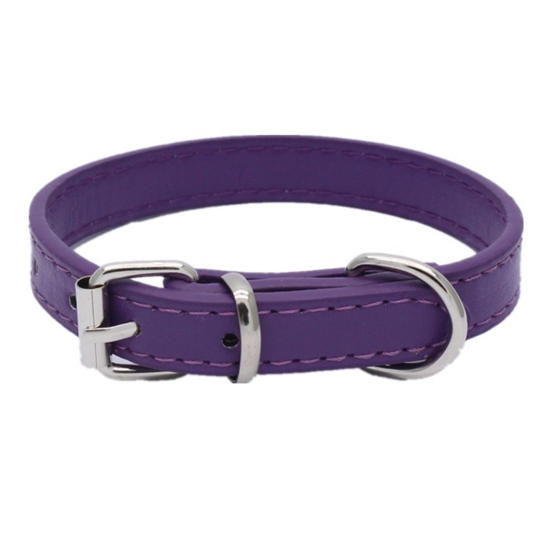 Cross-Border Solid Color Pet Collar Alloy Pipe Buckle Dog Harness Microfiber Bottom Soft and Comfortable Kitten Puppy Collar - Image 25